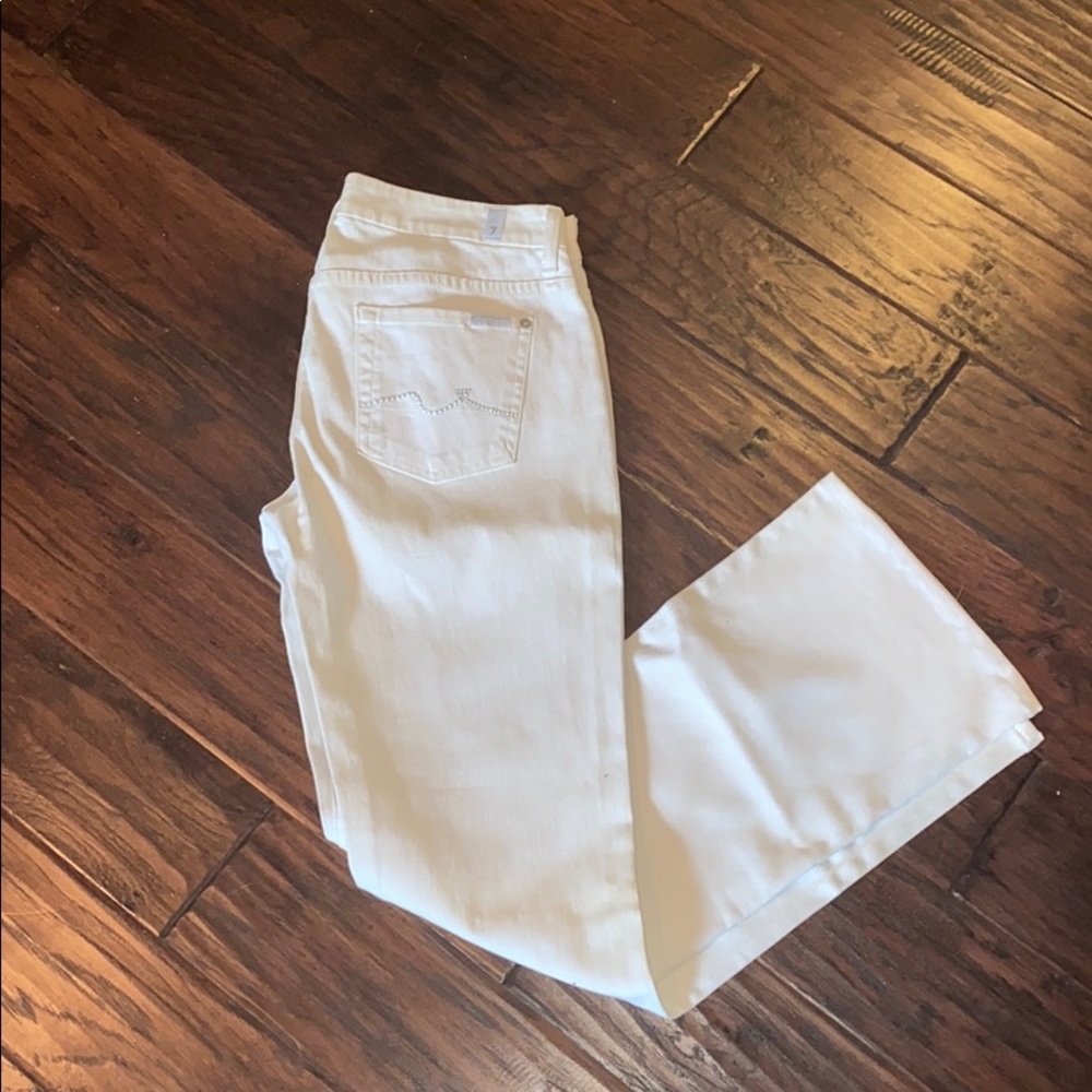 7 for all mankind white jeans
